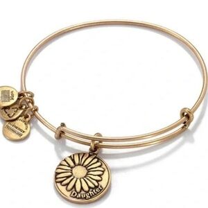Alex and Ani Daughter Sunflower Gold Charm Bracelet